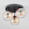 Koyoto Plafoniera, Lampada a sfera 30 cm Ambrato, Chiaro, 3-Luci