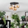Koyoto Plafoniera, Lampada a sfera 30 cm Ambrato, 3-Luci