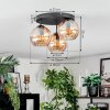 Koyoto Plafoniera, Lampada a sfera 30 cm Ambrato, 3-Luci