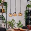 Koyoto Lampadario a sospensione, Lampada a sfera, Lampada a sospensione Écru, Nero, 3-Luci