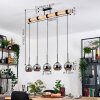 Koyoto Lampadario a sospensione, Lampada a sfera, Lampada a sospensione Écru, Nero, 5-Luci