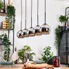 Koyoto Lampadario a sospensione, Lampada a sfera, Lampada a sospensione Écru, Nero, 5-Luci