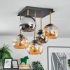 Koyoto Plafoniera, Lampada a sfera Oro, Nero, 5-Luci