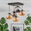 Koyoto Plafoniera, Lampada a sfera Oro, Nero, 5-Luci