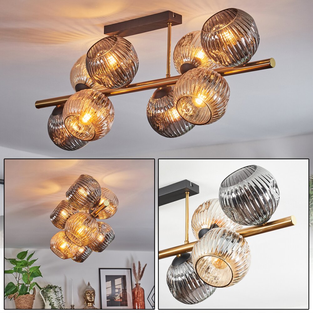 Ripoll Plafoniera, Lampada a sfera Oro, Nero, 8-Luci main product photo