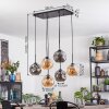 Ripoll Lampadario a sospensione, Lampada a sfera, Lampada a sospensione Ambrato, Grigio fumo, 6-Luci