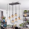 Koyoto Lampadario a sospensione, Lampada a sfera, Lampada a sospensione Ambrato, Chiaro, 6-Luci
