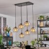 Koyoto Lampadario a sospensione, Lampada a sfera, Lampada a sospensione Ambrato, Chiaro, 6-Luci