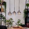 Koyoto Lampadario a sospensione, Lampada a sfera, Lampada a sospensione Écru, Nero, 3-Luci