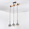Koyoto Lampadario a sospensione, Lampada a sfera, Lampada a sospensione Écru, Nero, 3-Luci