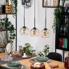 Koyoto Lampadario a sospensione, Lampada a sfera, Lampada a sospensione Écru, Nero, 3-Luci