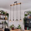 Koyoto Lampadario a sospensione, Lampada a sfera, Lampada a sospensione Écru, Nero, 4-Luci