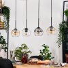 Koyoto Lampadario a sospensione, Lampada a sfera, Lampada a sospensione Écru, Nero, 4-Luci