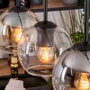 Koyoto Lampadario a sospensione, Lampada a sfera, Lampada a sospensione Écru, Nero, 4-Luci