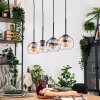 Koyoto Lampadario a sospensione, Lampada a sfera, Lampada a sospensione Écru, Nero, 4-Luci