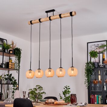 Basto Lampadario a sospensione, Lampada a sospensione Écru, Nero, 5-Luci