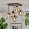 Gastor Plafoniera, Lampada a sfera Oro, Nero, 5-Luci