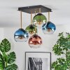 Koyoto Plafoniera, Lampada a sfera Oro, Nero, 5-Luci
