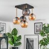 Koyoto Plafoniera, Lampada a sfera Oro, Nero, 5-Luci