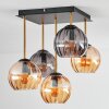 Koyoto Plafoniera, Lampada a sfera Oro, Nero, 5-Luci