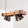 Oksbol Lampada a Sospensione Legno scuro, Nero, 2-Luci