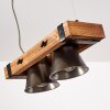 Oksbol Lampada a Sospensione Legno scuro, Nero, 2-Luci