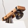 Oksbol Lampada a Sospensione Legno scuro, Nero, 2-Luci