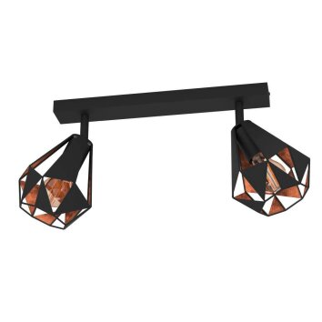 Eglo CARLTON Plafoniera Ramato, Nero, 2-Luci