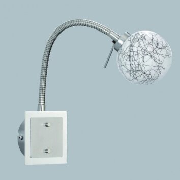 Fischer & Honsel Flex 1 applique da parete, lampada da lettura con braccio flessibile