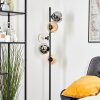 Koyoto Lampada a sfera, Lampada da terra 31 cm Ambrato, Cromo, Chiaro, Grigio fumo, 5-Luci