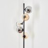 Koyoto Lampada a sfera, Lampada da terra 31 cm Ambrato, Cromo, Chiaro, Grigio fumo, 5-Luci