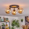 Gastor Plafoniera, Lampada a sfera 25 cm Ambrato, 3-Luci
