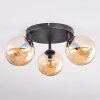 Gastor Plafoniera, Lampada a sfera 25 cm Ambrato, 3-Luci