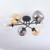 Gastor Plafoniera, Lampada a sfera 62 cm Ambrato, Chiaro, Grigio fumo, 6-Luci