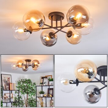 Gastor Plafoniera, Lampada a sfera 62 cm Ambrato, Chiaro, Grigio fumo, 6-Luci Gastor Plafoniera, Lampada a sfera 62 cm Ambrato, Chiaro, Grigio fumo, 6-Luci