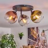 Koyoto Plafoniera, Lampada a sfera Oro, Chiaro, Ramato, Grigio fumo, 3-Luci