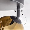 Ripoll Plafoniera, Lampada a sfera Cromo, Oro, Ramato, Grigio fumo, 3-Luci