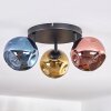 Ripoll Plafoniera, Lampada a sfera Blu, Oro, Ramato, 3-Luci