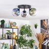 Gastor Plafoniera, Lampada a sfera Blu, Cromo, Verde, Chiaro, Grigio fumo, 3-Luci