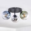 Gastor Plafoniera, Lampada a sfera Blu, Cromo, Verde, Chiaro, Grigio fumo, 3-Luci