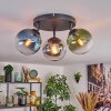 Gastor Plafoniera, Lampada a sfera Blu, Cromo, Verde, Chiaro, Grigio fumo, 3-Luci