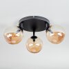 Chehalis Plafoniera, Lampada a sfera Ambrato, 3-Luci