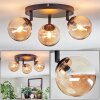 Chehalis Plafoniera, Lampada a sfera Ambrato, 3-Luci