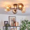 Koyoto Plafoniera, Lampada a sfera Ambrato, Chiaro, Grigio fumo, 6-Luci