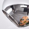 Koyoto Plafoniera, Lampada a sfera Ambrato, Cromo, Chiaro, Grigio fumo, 3-Luci