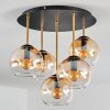 Koyoto Plafoniera, Lampada a sfera Ottone, Nero, 5-Luci