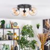Koyoto Plafoniera, Lampada a sfera Ambrato, Chiaro, 3-Luci