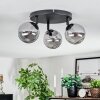Chehalis Plafoniera, Lampada a sfera Grigio fumo, 3-Luci
