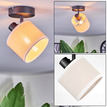 Bassagoda Plafoniera, Faretto da soffitto Nero, 1-Luce