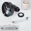 Bassagoda Plafoniera, Faretto da soffitto Nero, 1-Luce